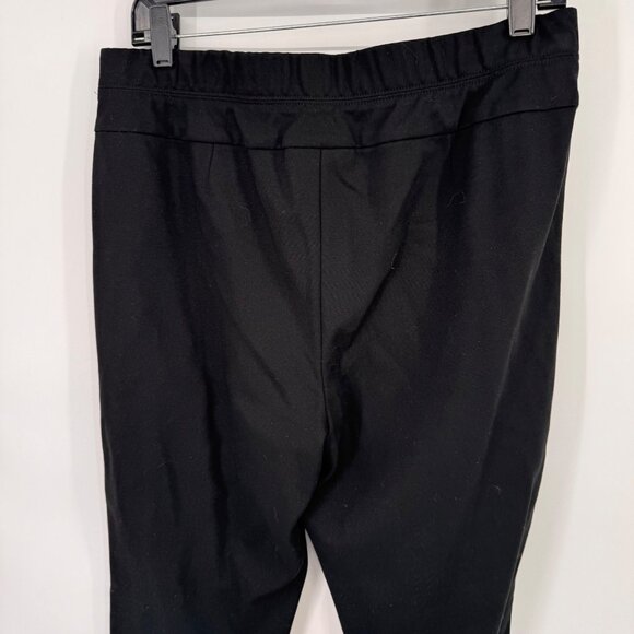 J.Jill Womens Ponte Leggings Black size Medium faux leather trim - Picture 11 of 12